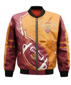 St. Catharines Wolves Bomber Jacket 3D Printed Flame Ball Pattern - livanniespoon Store
