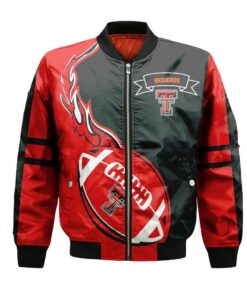 Texas-Rio Grande Valley Vaqueros Bomber Jacket 3D Printed Flame Ball Pattern - livanniespoon Store