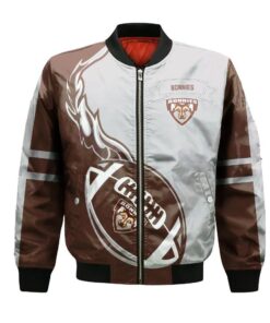 St. Bonaventure Bonnies Bomber Jacket 3D Printed Flame Ball Pattern - livanniespoon Store