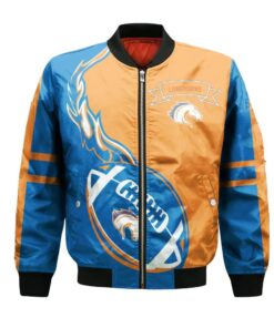 Texas Longhorns Bomber Jacket 3D Printed Flame Ball Pattern - livanniespoon Store