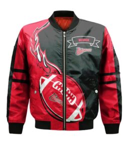 Winnipeg Wesmen Bomber Jacket 3D Printed Flame Ball Pattern - livanniespoon Store