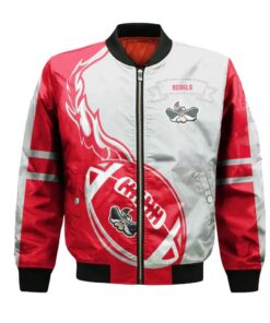 Unlv Rebels Bomber Jacket 3D Printed Flame Ball Pattern - livanniespoon Store