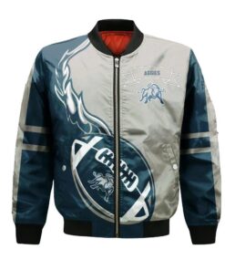 Utah State Aggies Bomber Jacket 3D Printed Flame Ball Pattern - livanniespoon Store
