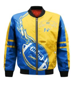 Ubc Okanagan Heat Bomber Jacket 3D Printed Flame Ball Pattern - livanniespoon Store