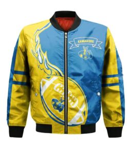 Umkc Kangaroos Bomber Jacket 3D Printed Flame Ball Pattern - livanniespoon Store