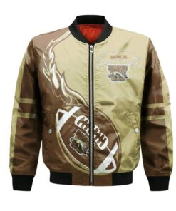 Western Michigan Broncos Bomber Jacket 3D Printed Flame Ball Pattern - livanniespoon Store