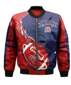 Weyburn Beavers Bomber Jacket 3D Printed Flame Ball Pattern - livanniespoon Store