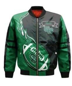 Wisconsin-Green Bay Phoenix Bomber Jacket 3D Printed Flame Ball Pattern - livanniespoon Store