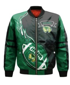 Utah Valley Wolverines Bomber Jacket 3D Printed Flame Ball Pattern - livanniespoon Store