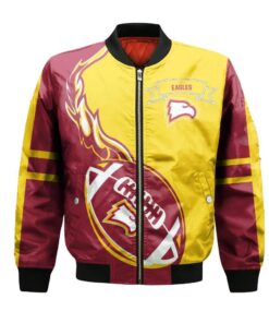 Winthrop Eagles Bomber Jacket 3D Printed Flame Ball Pattern - livanniespoon Store