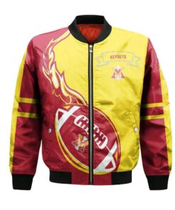 Vmi Keydets Bomber Jacket 3D Printed Flame Ball Pattern - livanniespoon Store