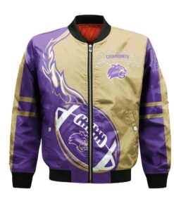 Western Carolina Catamounts Bomber Jacket 3D Printed Flame Ball Pattern - livanniespoon Store