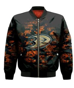 Anaheim Ducks Bomber Jacket 3D Printed Camouflage Vintage - livanniespoon Store