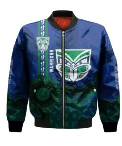 New Zealand Warriors Aboriginal Bomber Jacket 3D Printed Rugby Indigenous Kangaroo Tracks - livanniespoon Store