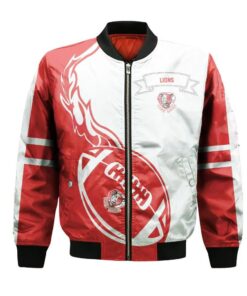 York Lions Bomber Jacket 3D Printed Flame Ball Pattern - livanniespoon Store