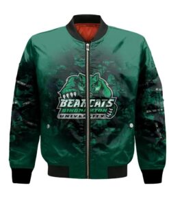 Binghamton Bearcats Bomber Jacket 3D Printed Camouflage Vintage - livanniespoon Store