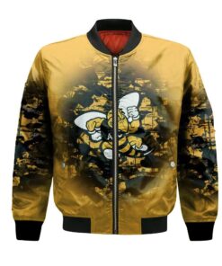 American International Yellow Jackets Bomber Jacket 3D Printed Camouflage Vintage - livanniespoon Store