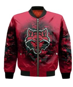 Arkansas State Red Wolves Bomber Jacket 3D Printed Camouflage Vintage - livanniespoon Store