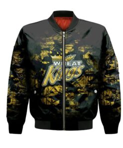 Brandon Wheat Kings Bomber Jacket 3D Printed Camouflage Vintage - livanniespoon Store