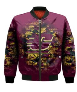 Central Michigan Chippewas Bomber Jacket 3D Printed Camouflage Vintage - livanniespoon Store