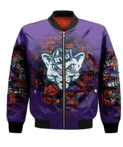 Byu Cougars Bomber Jacket 3D Printed Camouflage Vintage - livanniespoon Store