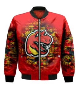 Calgary Dinos Bomber Jacket 3D Printed Camouflage Vintage - livanniespoon Store