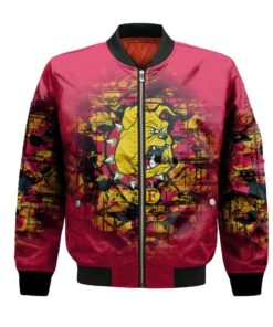 Ferris State Bulldogs Bomber Jacket 3D Printed Camouflage Vintage - livanniespoon Store