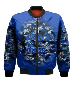Duke Blue Devils Bomber Jacket 3D Printed Camouflage Vintage - livanniespoon Store