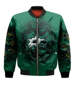 Dallas Stars Bomber Jacket 3D Printed Camouflage Vintage - livanniespoon Store
