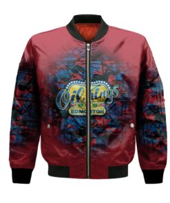 Edmonton Oil Kings Bomber Jacket 3D Printed Camouflage Vintage - livanniespoon Store