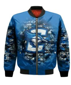 Creighton Bluejays Bomber Jacket 3D Printed Camouflage Vintage - livanniespoon Store
