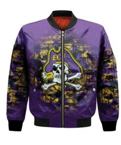 East Carolina Pirates Bomber Jacket 3D Printed Camouflage Vintage - livanniespoon Store