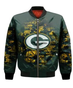 Green Bay Packers Bomber Jacket 3D Printed Camouflage Vintage - livanniespoon Store