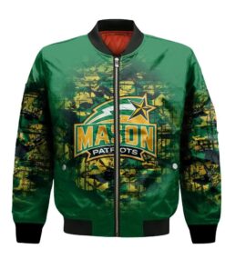 George Mason Patriots Bomber Jacket 3D Printed Camouflage Vintage - livanniespoon Store