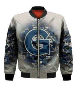 Georgetown Hoyas Bomber Jacket 3D Printed Camouflage Vintage - livanniespoon Store