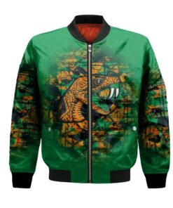Florida A_M Rattlers Bomber Jacket 3D Printed Camouflage Vintage - livanniespoon Store