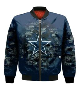Dallas Cowboys Bomber Jacket 3D Printed Camouflage Vintage - livanniespoon Store