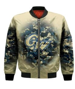 George Washington Colonials Bomber Jacket 3D Printed Camouflage Vintage - livanniespoon Store