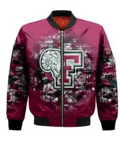 Fordham Rams Bomber Jacket 3D Printed Camouflage Vintage - livanniespoon Store