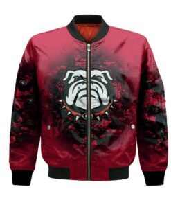 Georgia Bulldogs Bomber Jacket 3D Printed Camouflage Vintage - livanniespoon Store