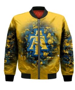 North Carolina A_T Aggies Bomber Jacket 3D Printed Camouflage Vintage - livanniespoon Store