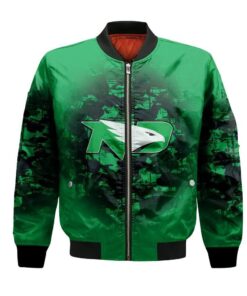 North Dakota Fighting Hawks Bomber Jacket 3D Printed Camouflage Vintage - livanniespoon Store