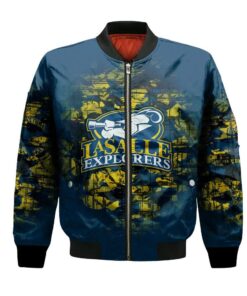 La Salle Explorers Bomber Jacket 3D Printed Camouflage Vintage - livanniespoon Store