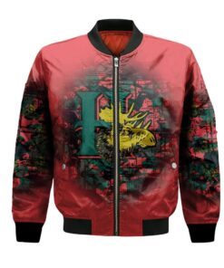 Halifax Mooseheads Bomber Jacket 3D Printed Camouflage Vintage - livanniespoon Store