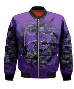 Kansas State Wildcats Bomber Jacket 3D Printed Camouflage Vintage - livanniespoon Store