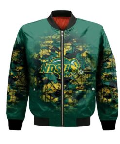 North Dakota State Bison Bomber Jacket 3D Printed Camouflage Vintage - livanniespoon Store