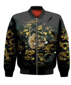 Hamilton Bulldogs Bomber Jacket 3D Printed Camouflage Vintage - livanniespoon Store