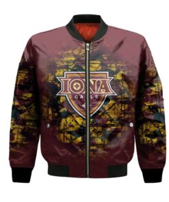 Iona Gaels Bomber Jacket 3D Printed Camouflage Vintage - livanniespoon Store
