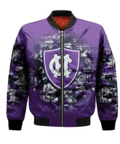 Holy Cross Crusaders Bomber Jacket 3D Printed Camouflage Vintage - livanniespoon Store