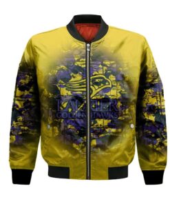 Laurier Golden Hawks Bomber Jacket 3D Printed Camouflage Vintage - livanniespoon Store